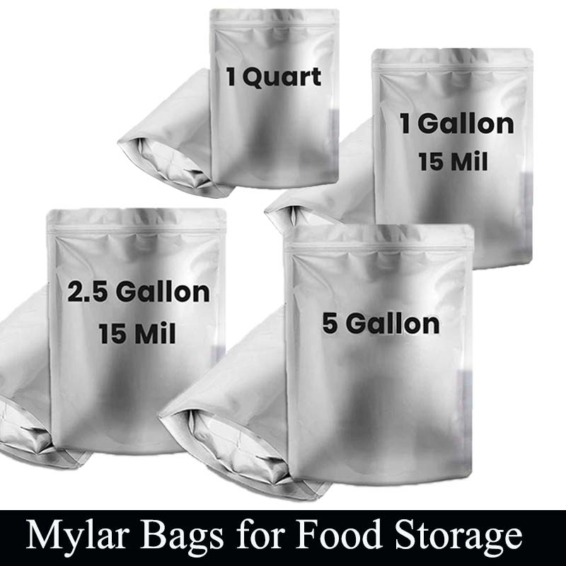 Food Storage For Long Term - Пакеты из серебристого алюминиевого майлара объемом