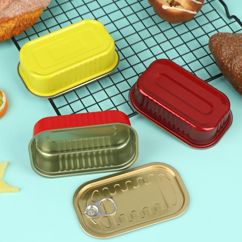 Food Storage Metal Box - Набор из 2 прямоугольных мини-контейнеров для