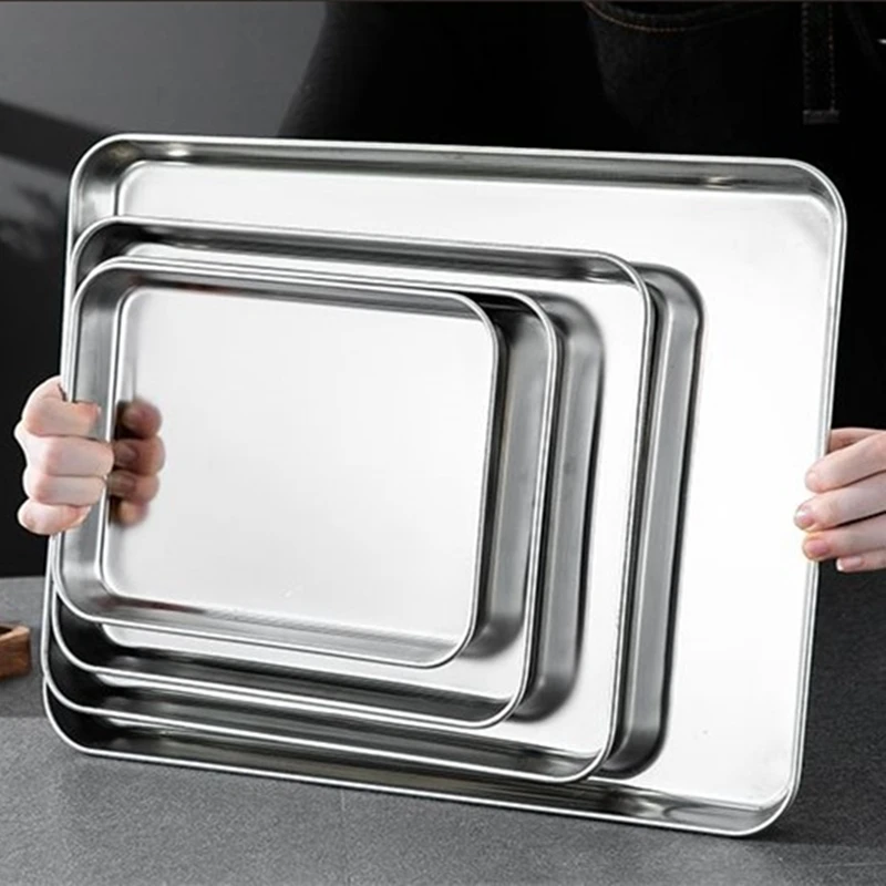 Food Storage For Restaurant - Прямоугольные подносы из нержавеющей стали для