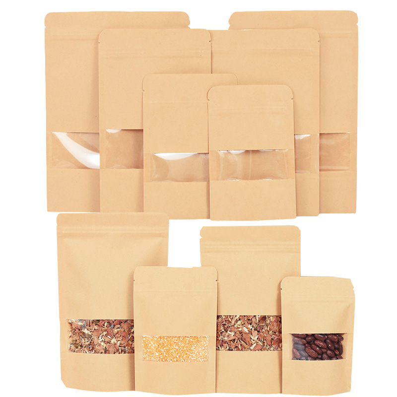 Food Storage Zip Lock Bags - 20/50 шт. крафт-бумага сумки на молнии