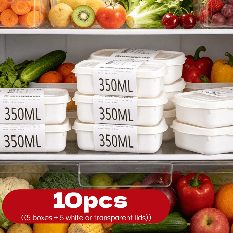 Food Storage Stackable Containers - Набор из 10 многоразовых штабелируемых контейнеров