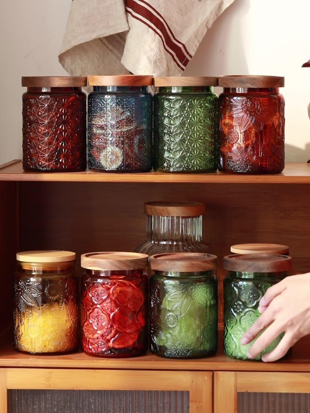 Food Storage With Glass Lids - Винтажная стеклянная кухонная банка для хранения,