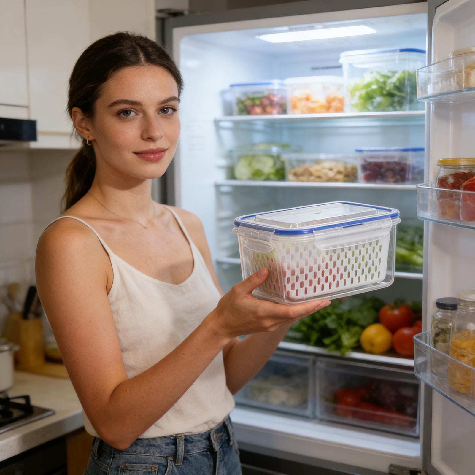 Контейнер для хранения продукт – обзор и цена Food Storage With Colander