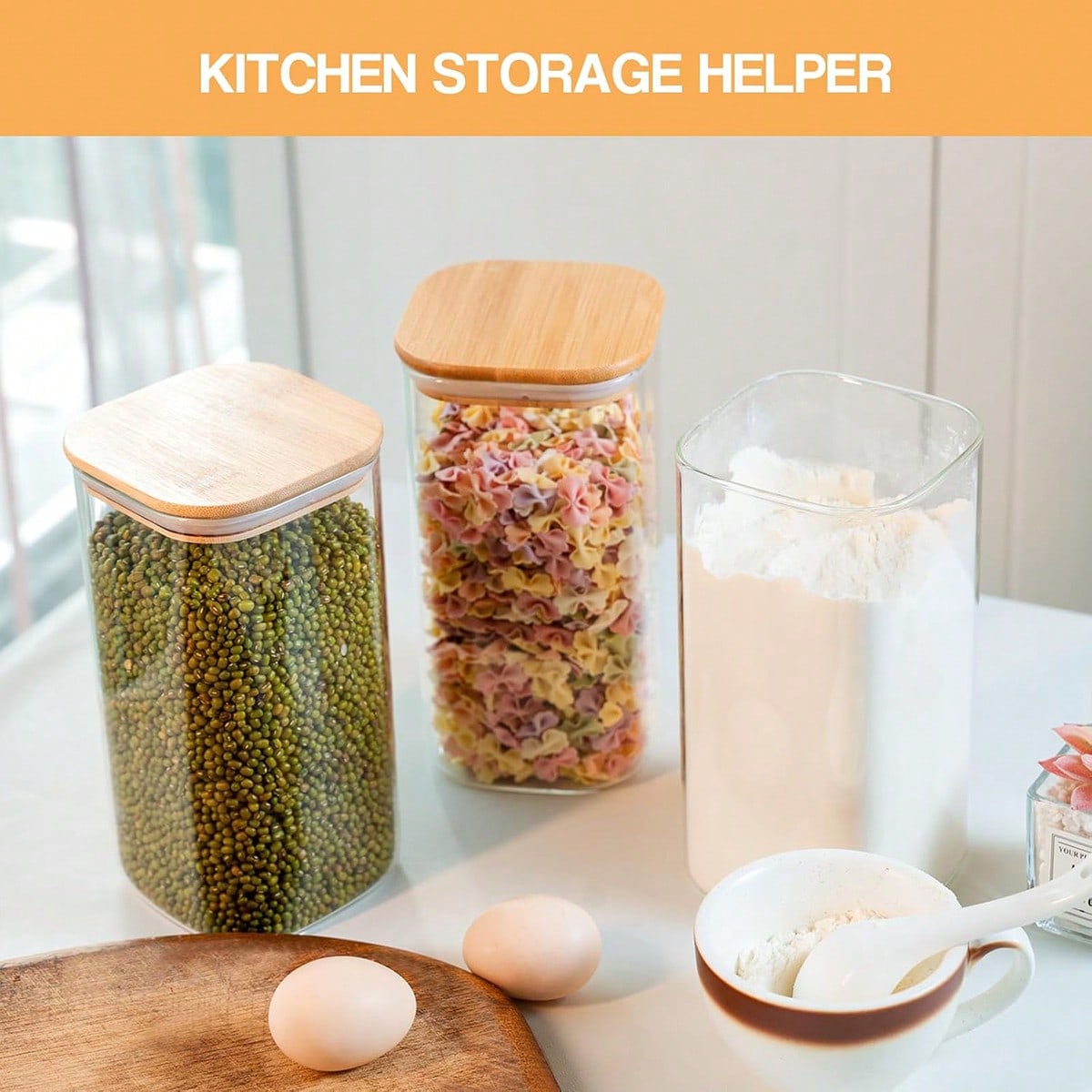 Набор из 6 стеклянных банок дл – обзор и цена Food Storage With Glass Lids
