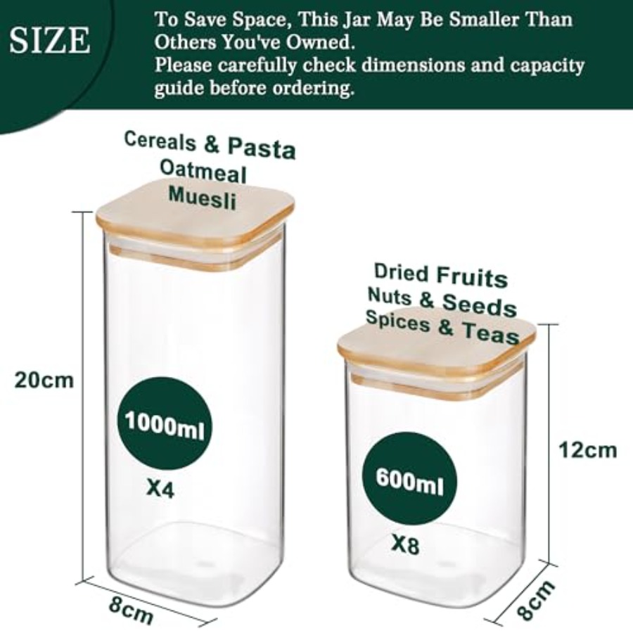 Набор из 12 квадратных стеклян – обзор и цена Food Storage Stackable Containers