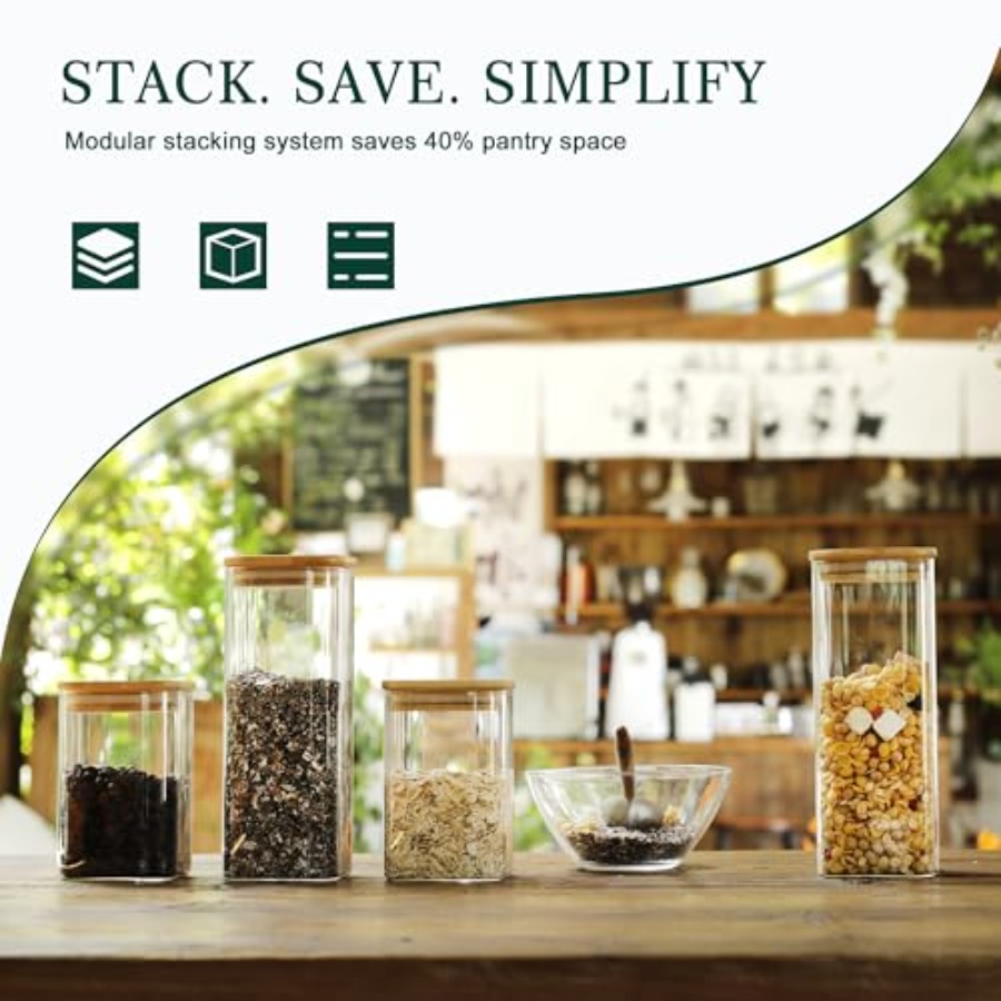 Набор из 12 квадратных стеклян – обзор и цена Food Storage Stackable Containers
