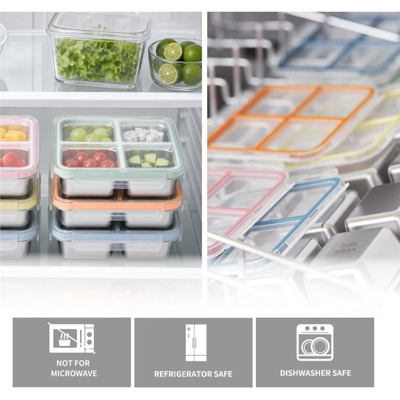 Набор из 4 контейнеров для зак – обзор и цена Food Storage Metal Box