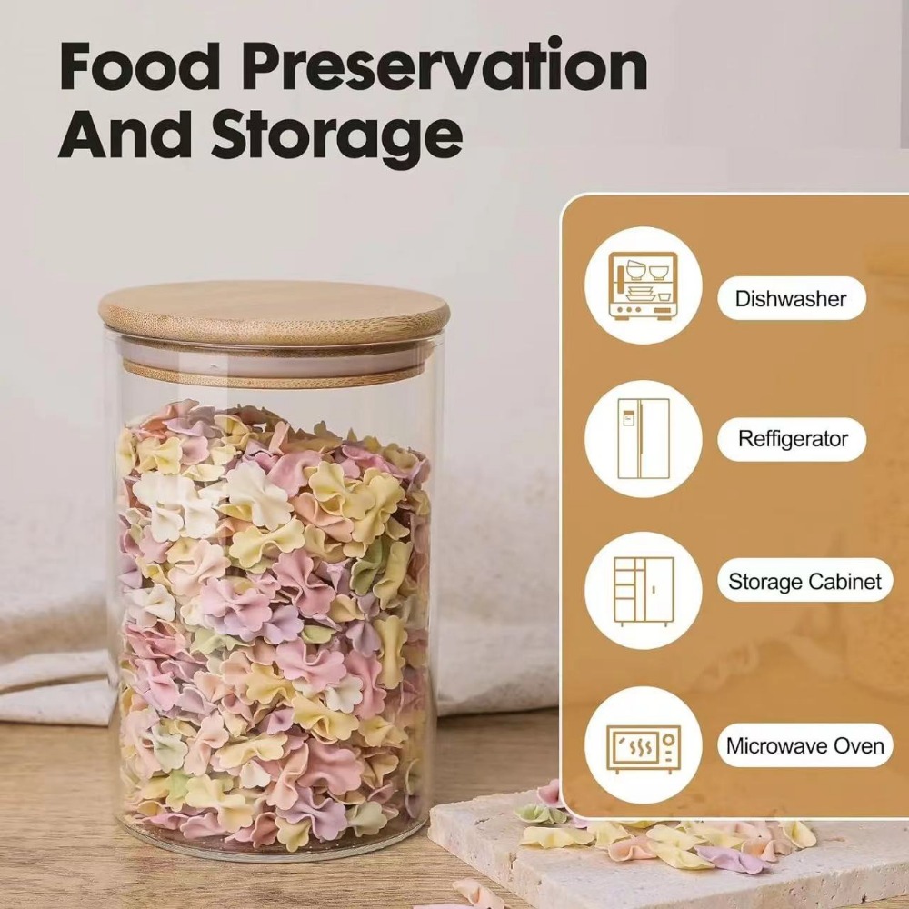 Стеклянная деталь с бамбуковой – обзор и цена Food Storage With Glass Lids