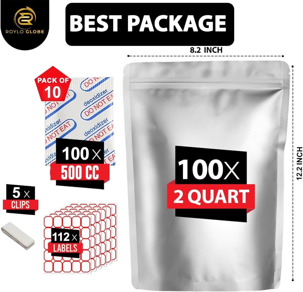 100 шт. пакетов из майлара объ – обзор и цена Food Storage For Long Term