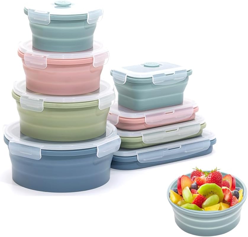 Складной силиконовый контейнер – обзор и цена Food Storage Kits