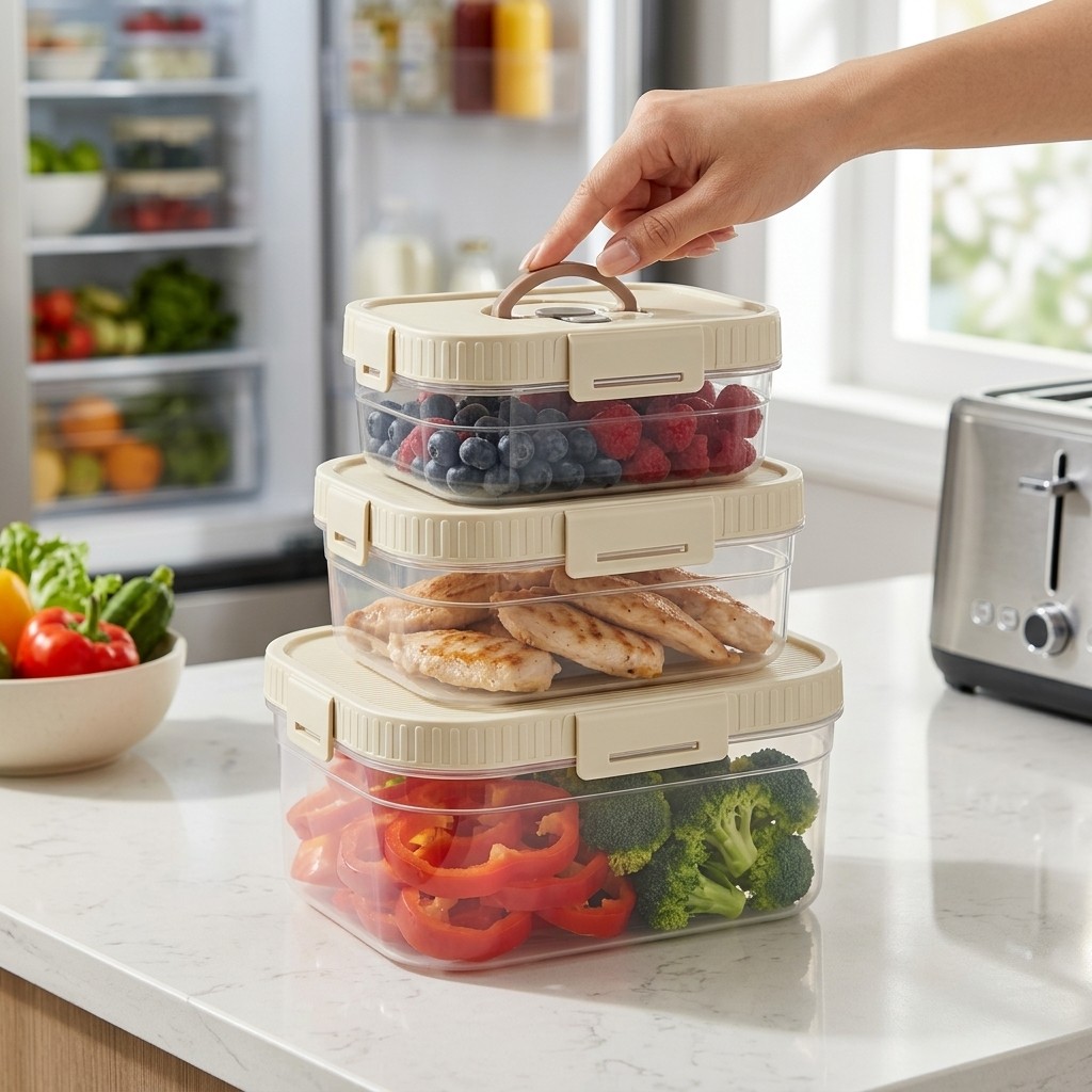 Складной контейнер для хранени – обзор и цена Food Storage Stackable Containers