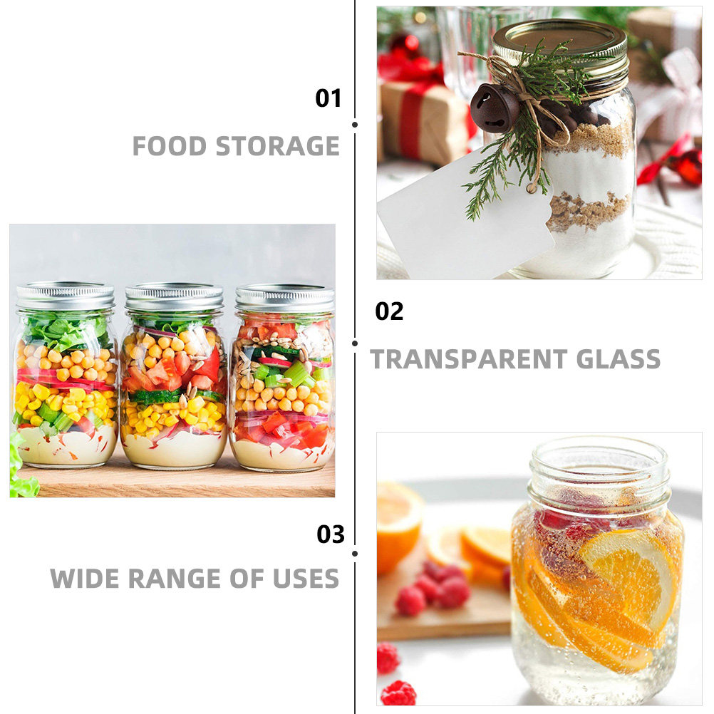 Набор из 6 прозрачных круглых  – обзор и цена Food Storage With Glass Lids