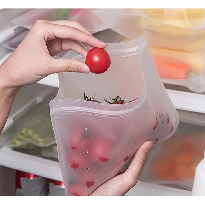 1-4 шт. силиконовых пакетов дл – обзор и цена Food Storage Zip Lock Bags