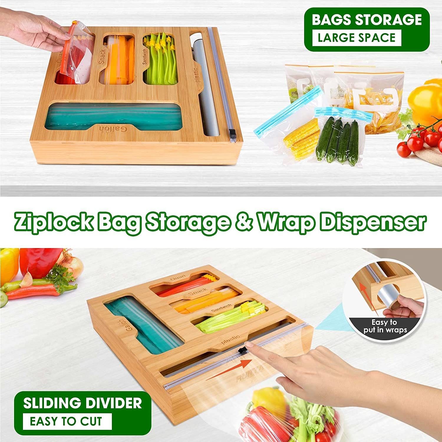 Бамбуковый держатель для пищев – обзор и цена Food Storage Zip Lock Bags