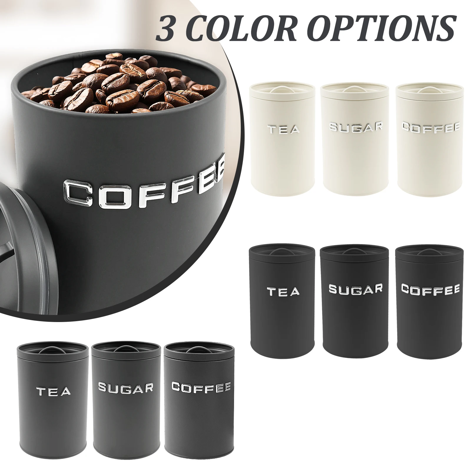 3 шт., банка для чая, кофе, са – обзор и цена Food Storage Metal Box